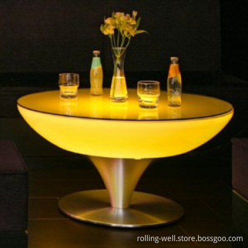 Illuminated LED Cocktail Table 80*80*46cm
